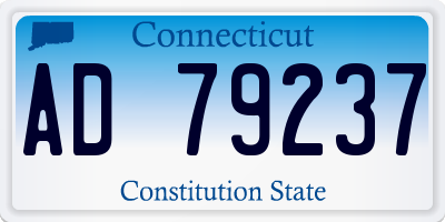 CT license plate AD79237