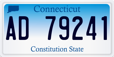 CT license plate AD79241