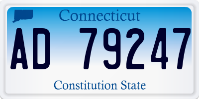CT license plate AD79247