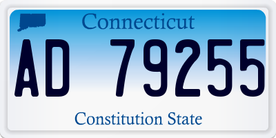 CT license plate AD79255