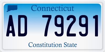 CT license plate AD79291