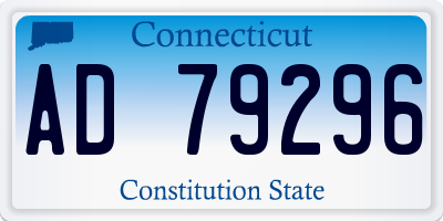 CT license plate AD79296