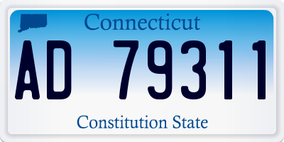 CT license plate AD79311
