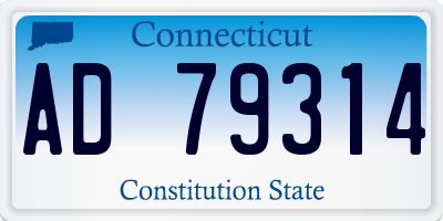 CT license plate AD79314
