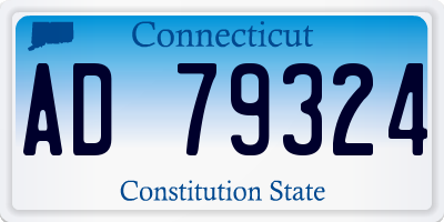 CT license plate AD79324