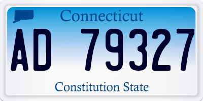 CT license plate AD79327