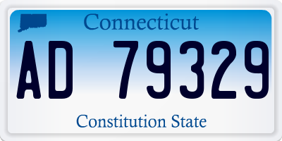 CT license plate AD79329