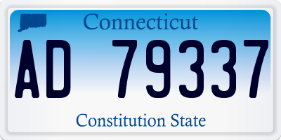 CT license plate AD79337