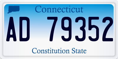 CT license plate AD79352