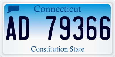 CT license plate AD79366