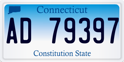CT license plate AD79397