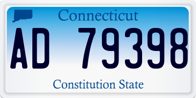 CT license plate AD79398