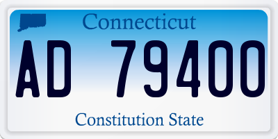 CT license plate AD79400