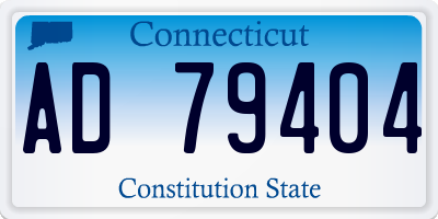 CT license plate AD79404