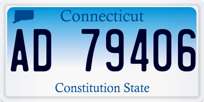 CT license plate AD79406