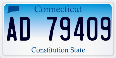 CT license plate AD79409