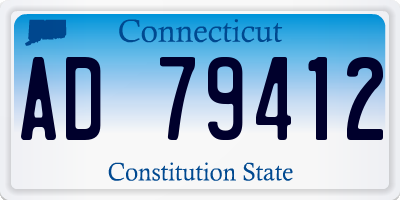 CT license plate AD79412