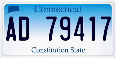 CT license plate AD79417