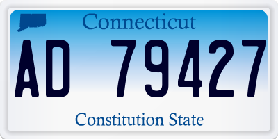 CT license plate AD79427