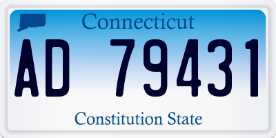CT license plate AD79431