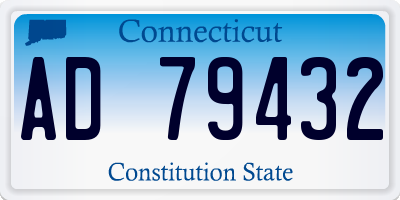 CT license plate AD79432
