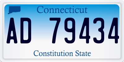 CT license plate AD79434