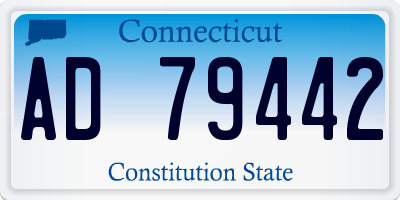 CT license plate AD79442