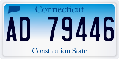 CT license plate AD79446