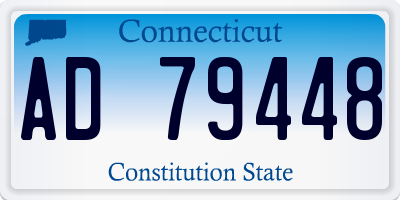 CT license plate AD79448