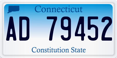 CT license plate AD79452