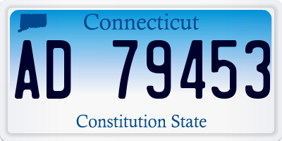 CT license plate AD79453