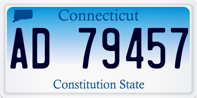 CT license plate AD79457