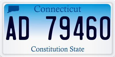 CT license plate AD79460