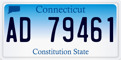 CT license plate AD79461