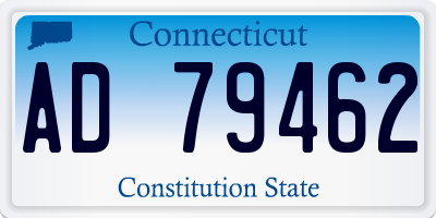 CT license plate AD79462