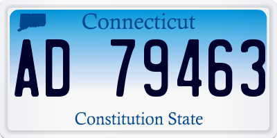 CT license plate AD79463