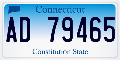 CT license plate AD79465