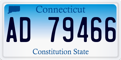 CT license plate AD79466