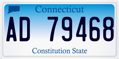 CT license plate AD79468