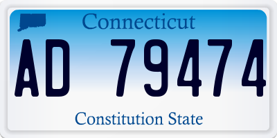 CT license plate AD79474