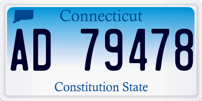 CT license plate AD79478