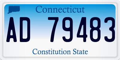 CT license plate AD79483