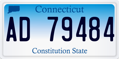 CT license plate AD79484