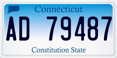 CT license plate AD79487