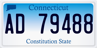 CT license plate AD79488