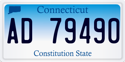CT license plate AD79490