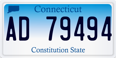 CT license plate AD79494