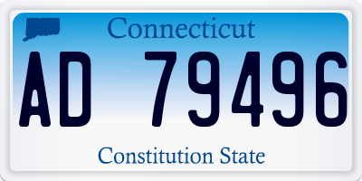 CT license plate AD79496