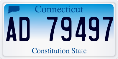 CT license plate AD79497