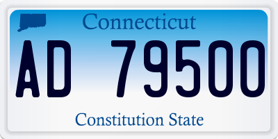 CT license plate AD79500